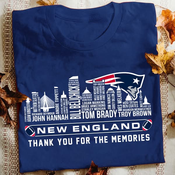 Skyline New England Patriots T-Shirt Thank You For The Memories New England Patriots Merch Best Gifts To Give Football Players