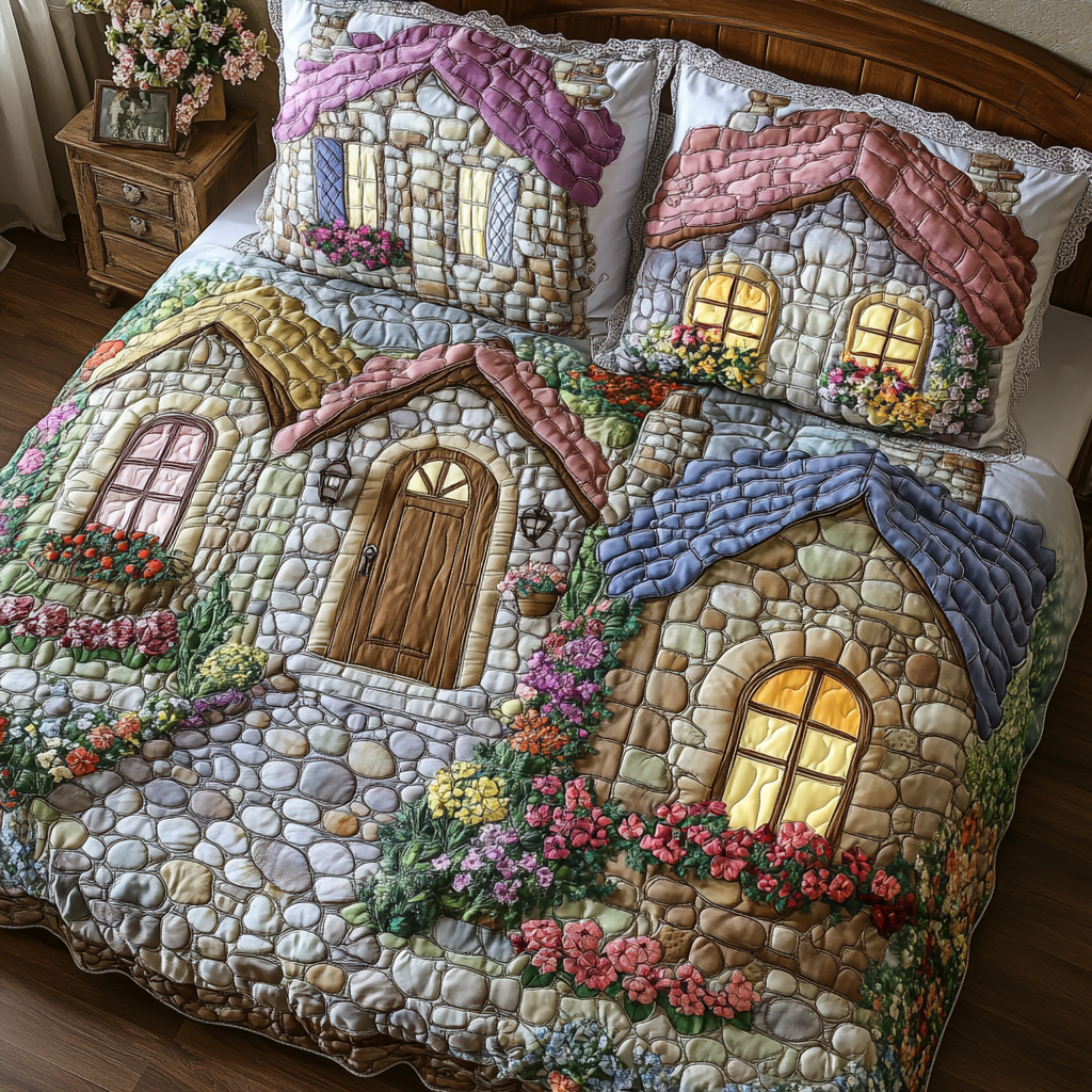 Skyline View Quilted Bedding Set Best Bedspread Set Christmas Sister In Law Gifts