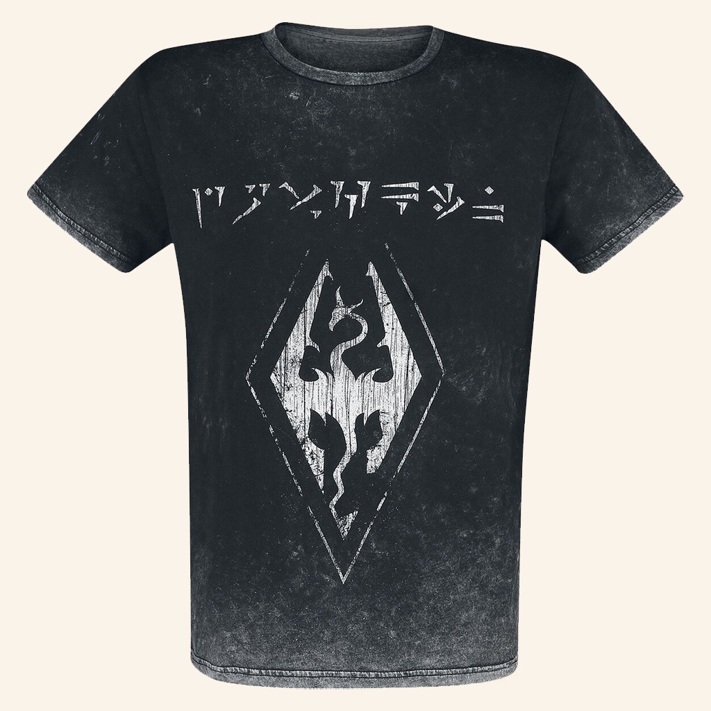 Skyrim Merch The Elder Scrolls Dovahkiin Logo T-Shirt Gifts Ideas For Him Skyrim Merch The Elder Scrolls Dovahkiin Logo T-Shirt Gifts Ideas For Him
