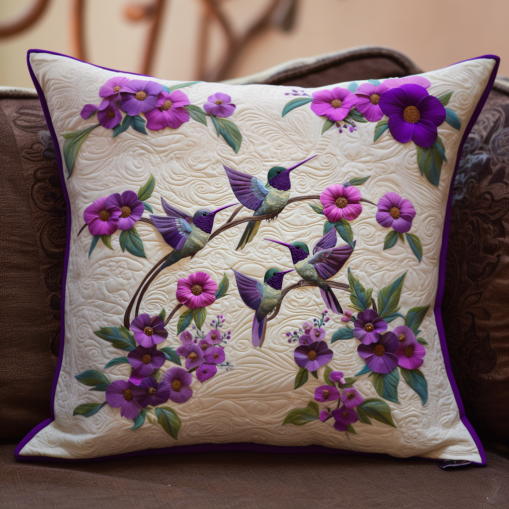 Skyward Flight Quilted Pillow Case Best Throw Pillow Covers Hummingbird Gifts For Women