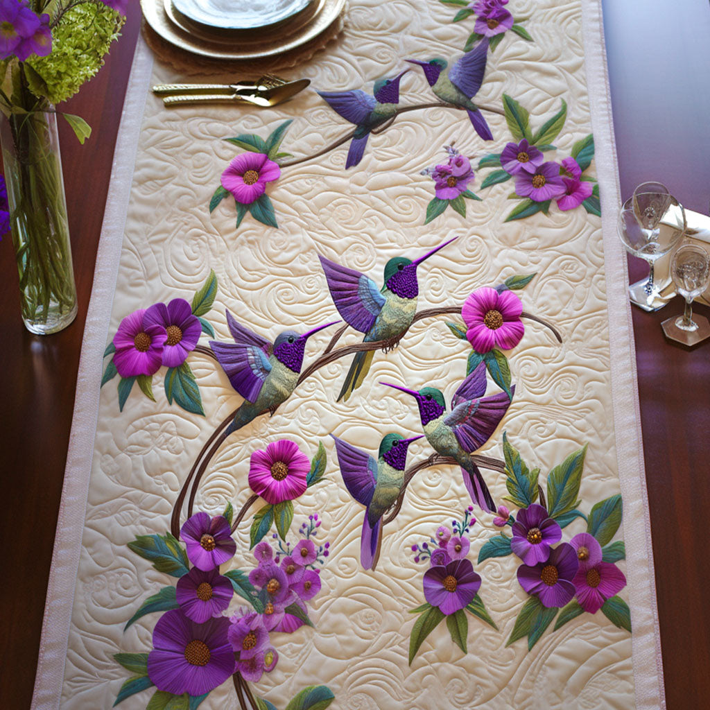 Skyward Flight Quilted Table Runner Kitchen Table Decor Ideas Best Hummingbird Christmas Gifts