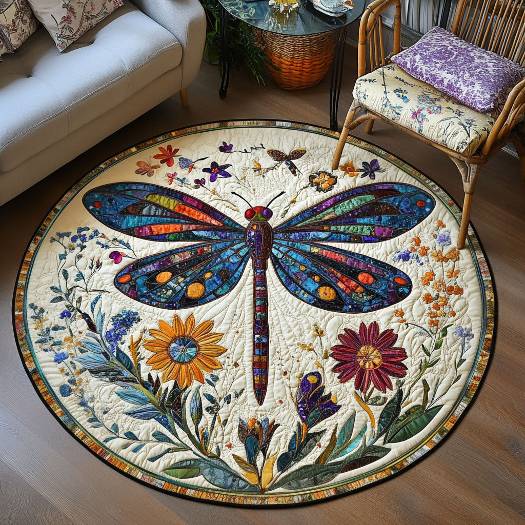Skyward Quilted Round Mat Front Entryway Ideas Dragonfly Gift Ideas