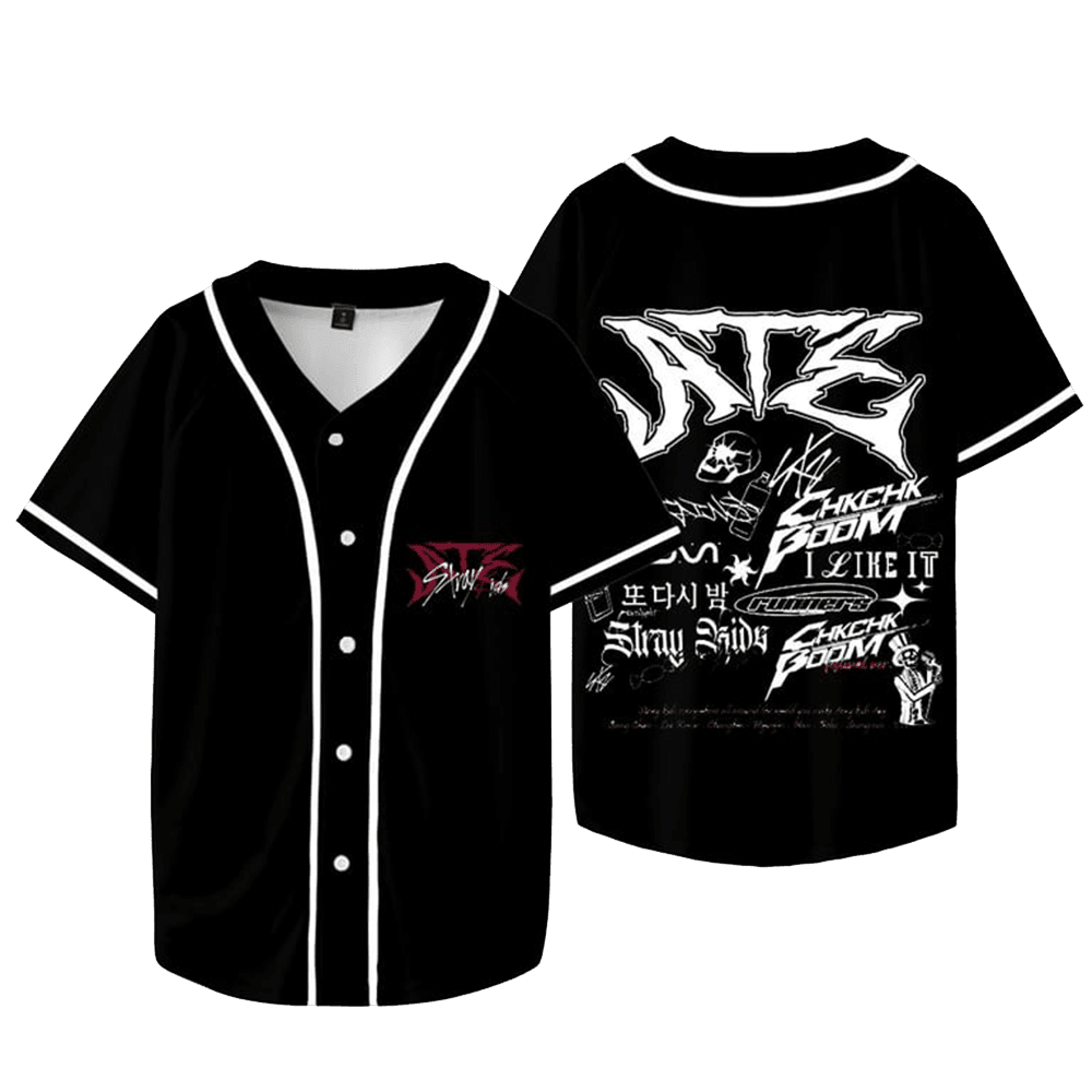 SKZ Merch Kpop Stray Kids Dominate World Tour Baseball Jacket Music Lovers Gifts For Fans