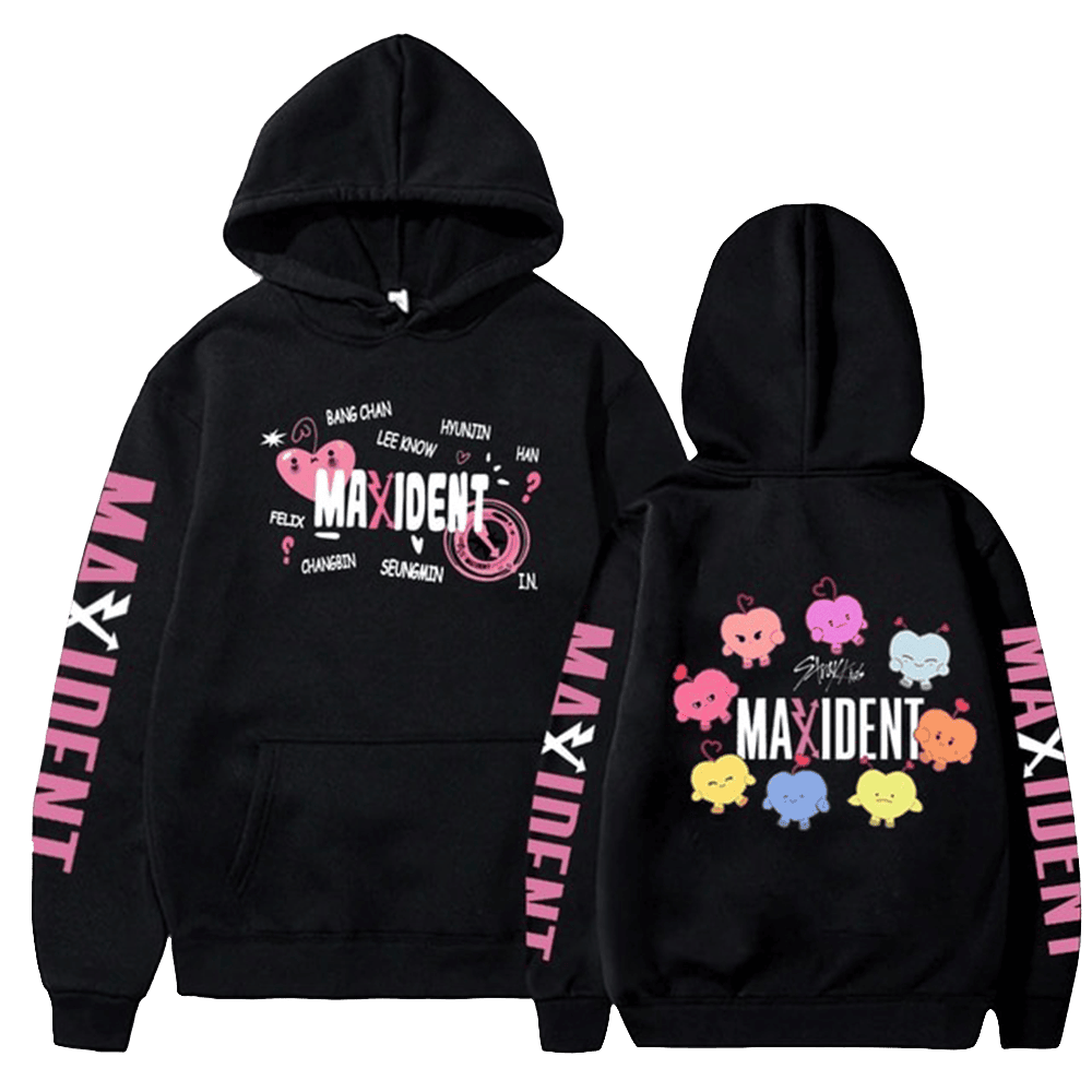 SKZ Merch Stray Kids Maxident New Album 2022 Colorful Hoodie Mother's Day Gifts For Daughter