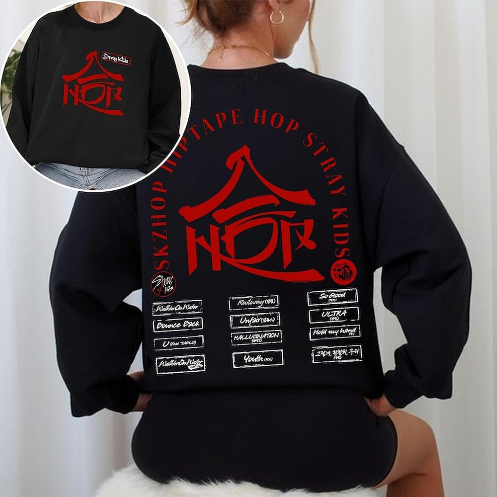 Skzhop Hiptape Tracklist Sweatshirt Stray Kids Hop Best Gift For Music Lovers