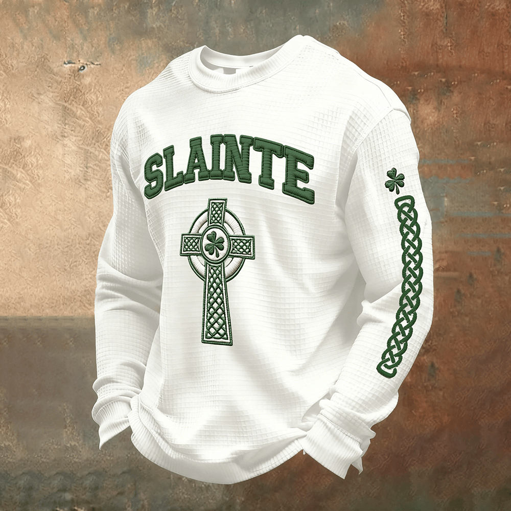 Slainte Celtic Gorss Long Sleeve Shirt St Patrick's Day Apparel Present For Him