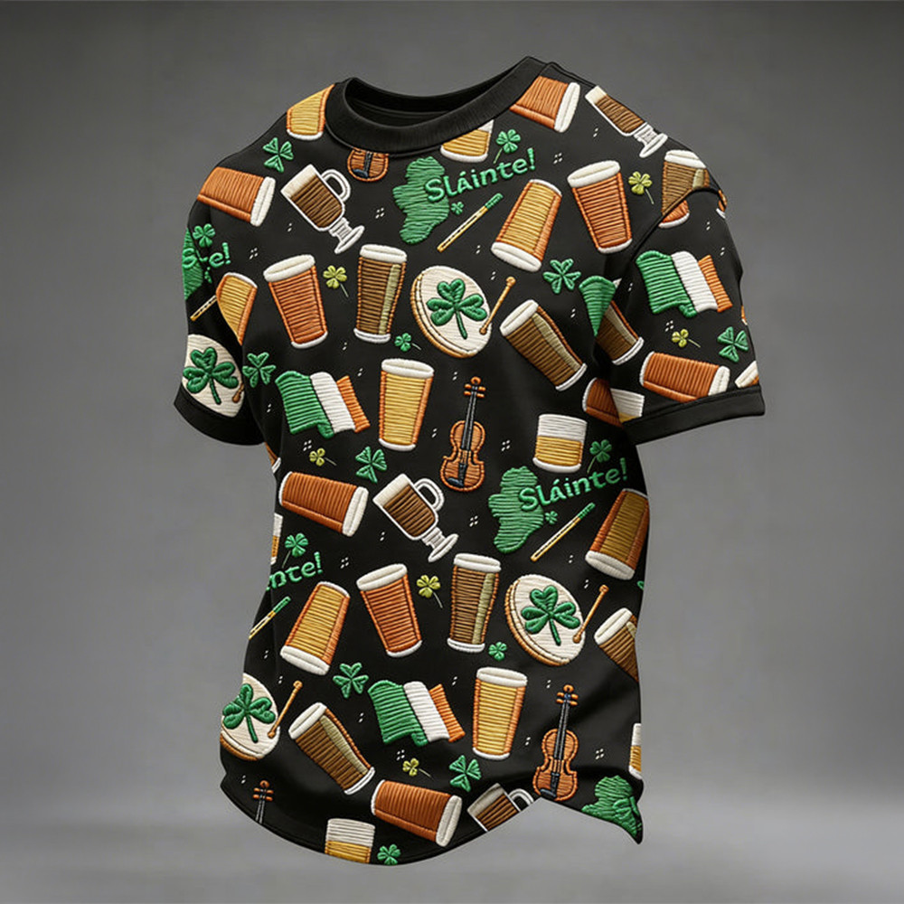 Slainte Dry Irish Stout T-Shirt St Patrick's Day Clothes Unique Present For St Patricks Day