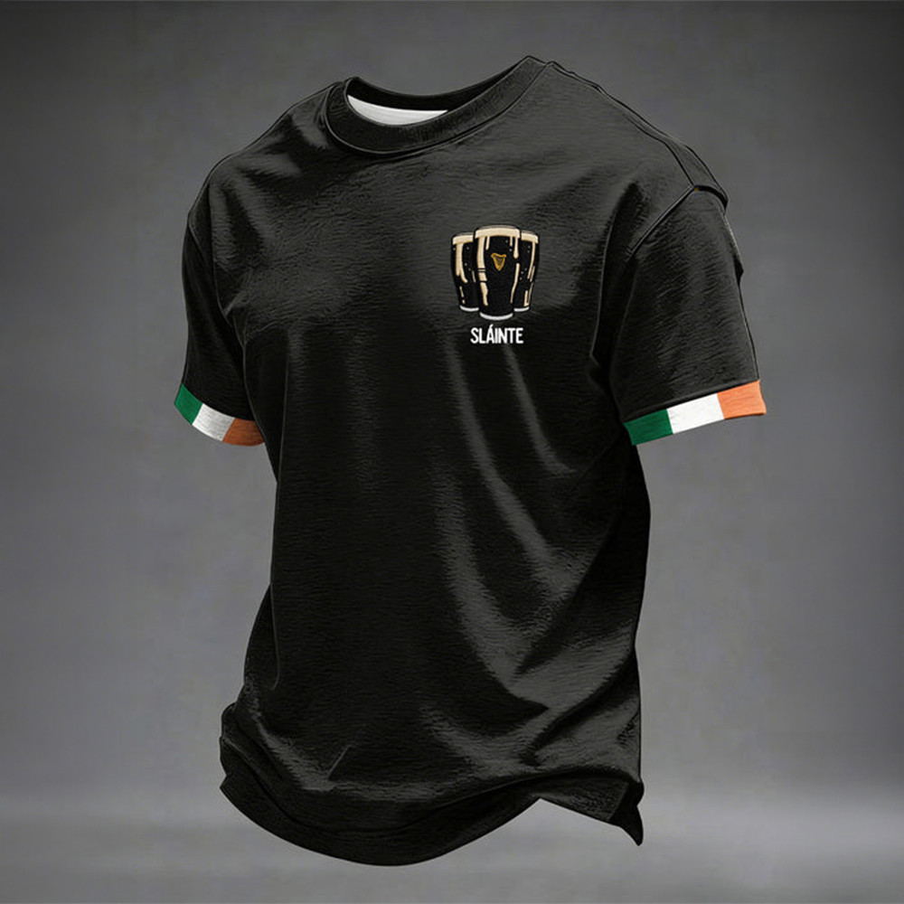 Slainte Dry Stout Irish T-Shirt St Patrick's Day Shirt Best Present For Saint Patrick's Day
