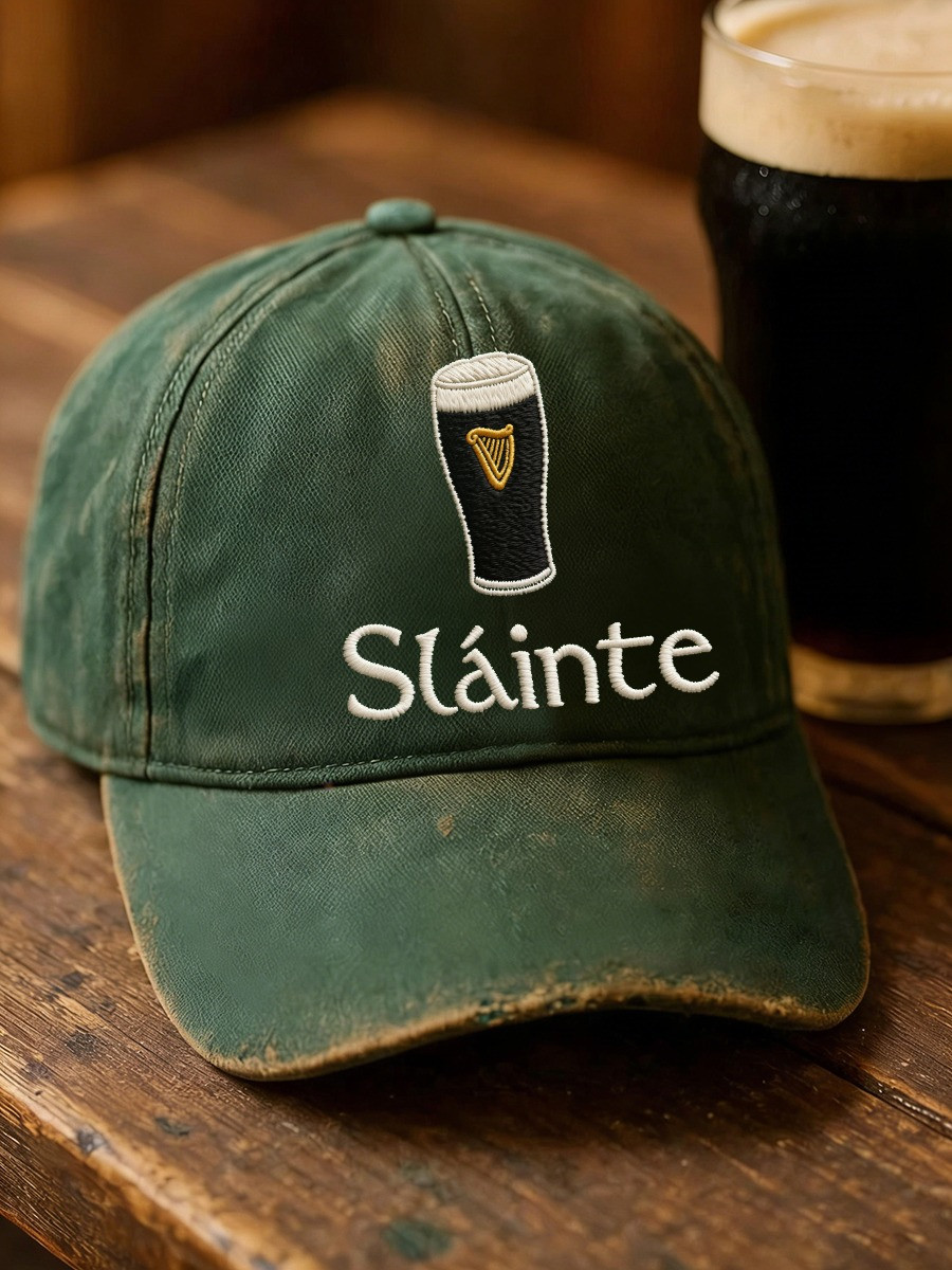 Slainte Funny Beer Hat Irish Culture St Patrick's Day Baseball Cap St Pats Gift