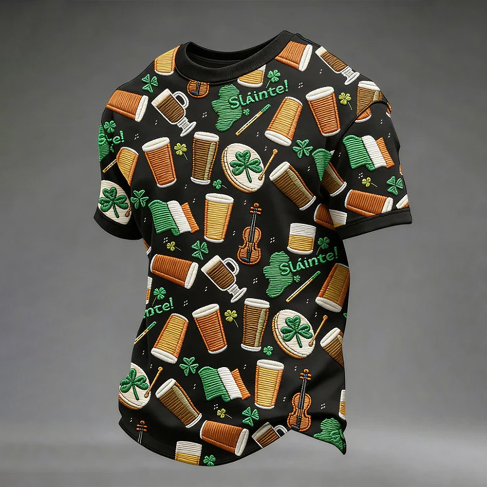 Slainte Saint Patrick's Day 2026 T-Shirt St Paddys Day Clothing Line Holiday Gift For Him