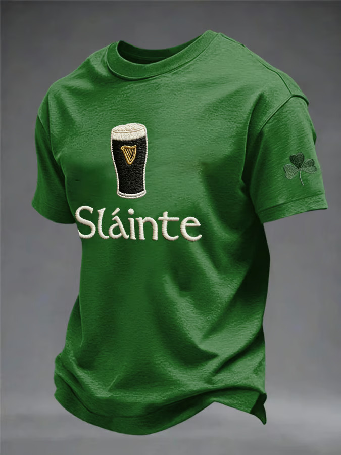 Slainte Shamrock T-Shirt Saint Patrick Shirts St Pattys Day Gift Ideas