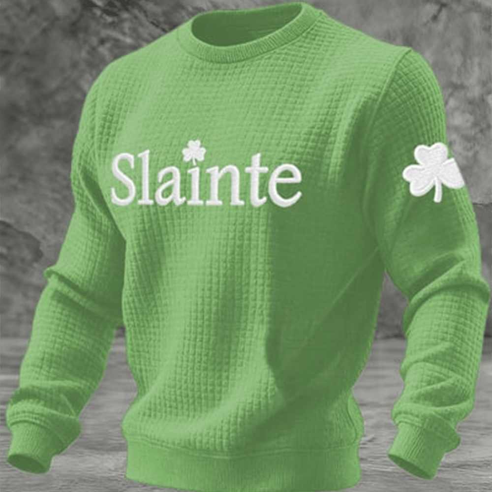 Slainte St Paddys Day Long Sleeve Shirt St Patrick's Day Apparel Cool Present For Men