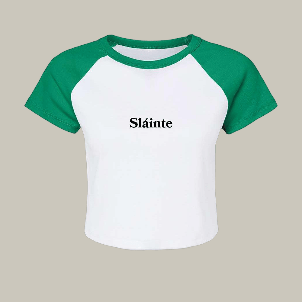 Slainte St Patrick's Day 2026 Baby Tee Holiday Clothing Best Gift For St Paddys Day