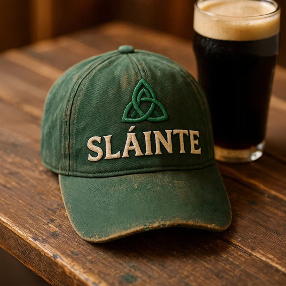 Slainte Trinity Knot Vintage Hat Saint Patrick's Day Baseball Cap St Pats Gift
