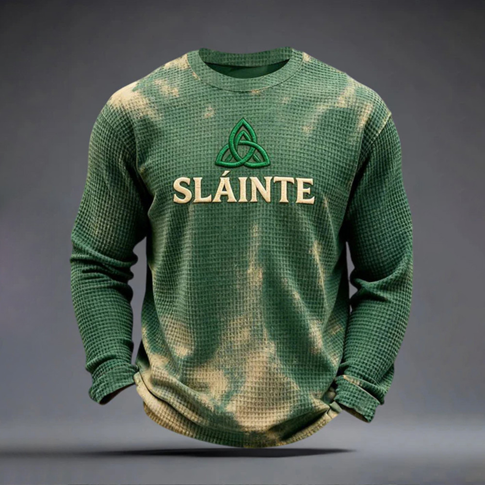 Slainte Trinity Knot Vintage Long Sleeve Shirt St Paddy's Day Apparel Gift Idea