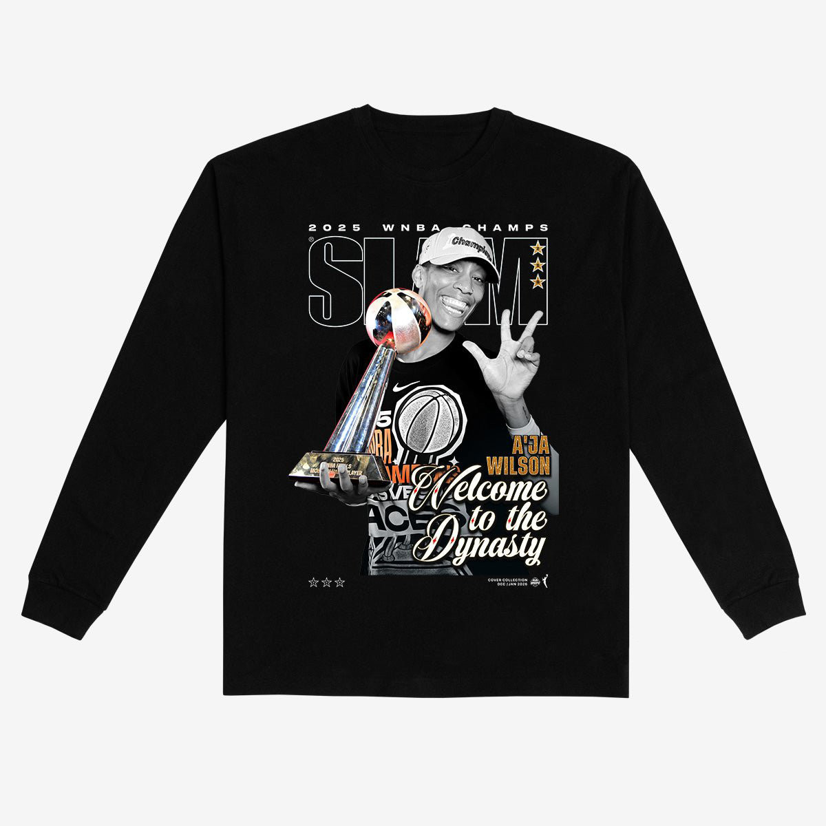 SLAM Cover A'ja Wilson Basketball Long Sleeve Shirt Las Vegas Aces Apparel Aja Wilson Fan Gift