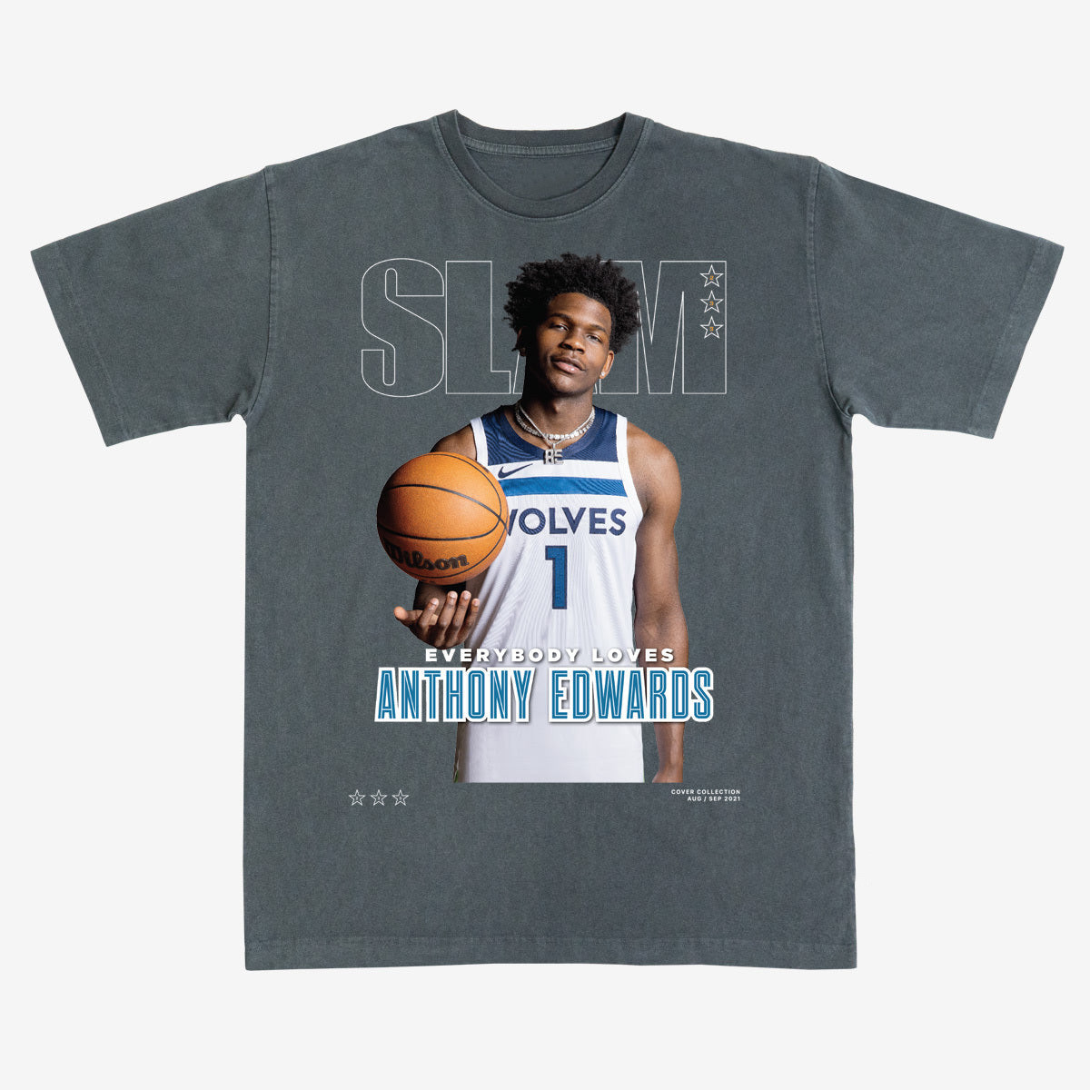 SLAM Cover Anthony Edwards Basketball T-Shirt 90s NBA Vintage Aesthetic Merch Anthony Edwards Fan Gift