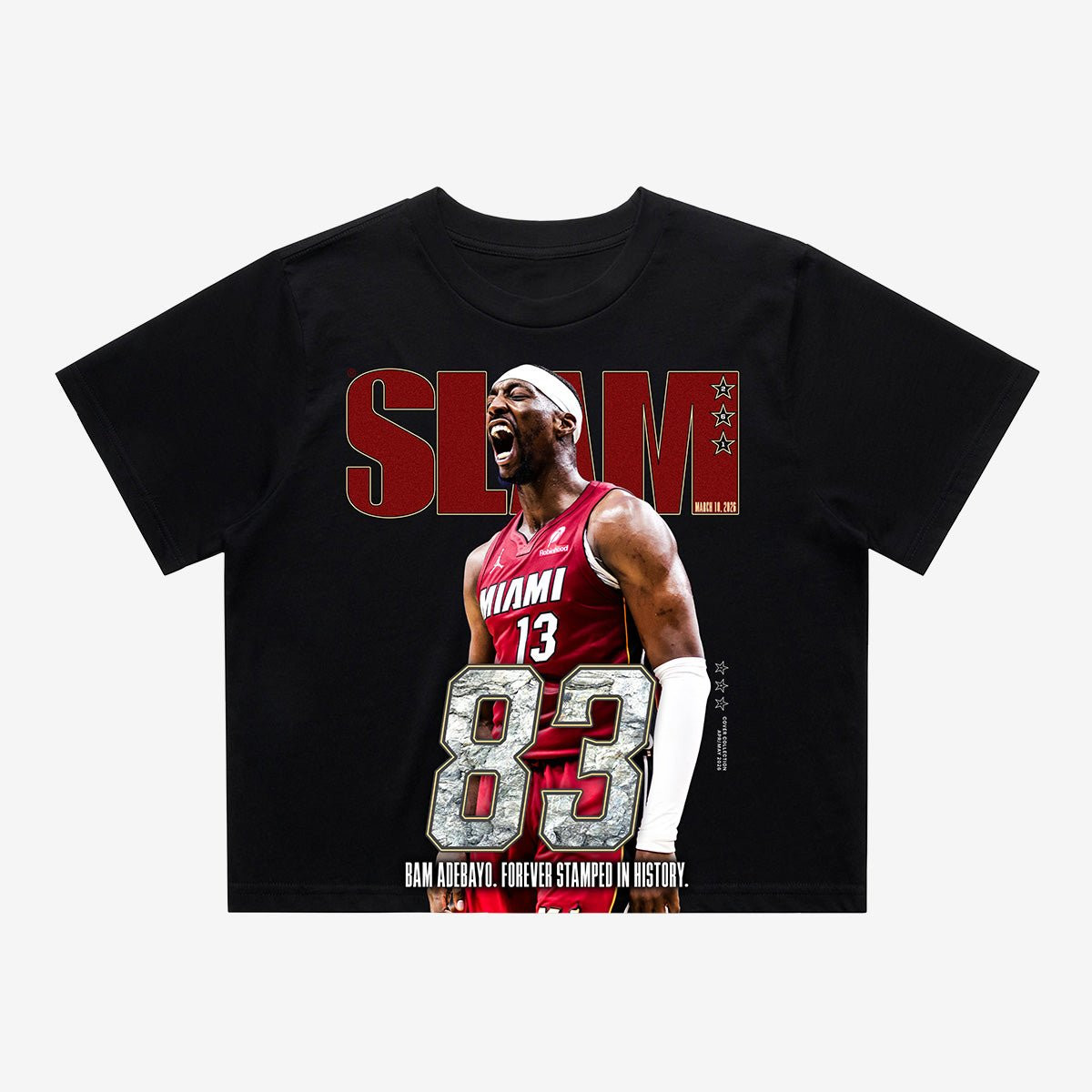 SLAM Cover Bam Adebayo Basketball Crop Top Game Day Basketball Merch Bam Adebayo Lover Gift