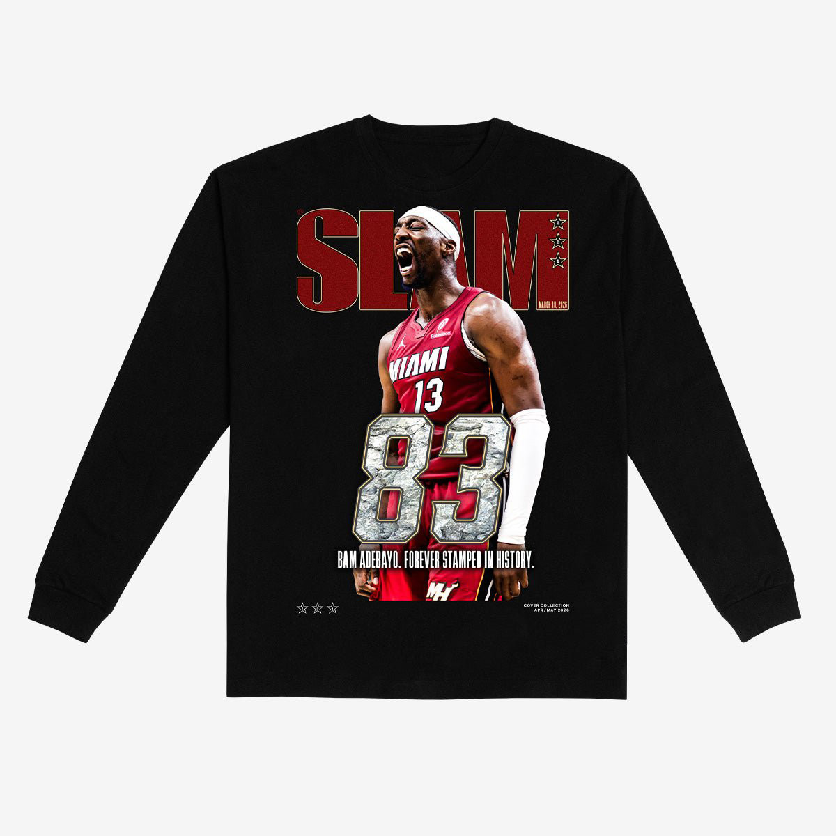 SLAM Cover Bam Adebayo Basketball Long Sleeve Shirt Game Day Clothing Cool Gift For Husband