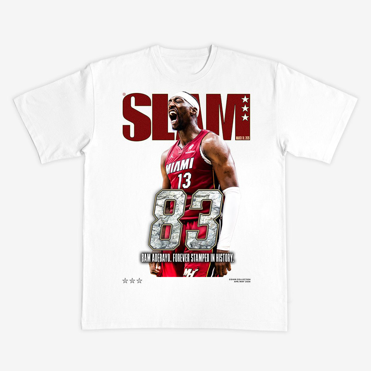 SLAM Cover Bam Adebayo T-Shirt Miami Heat Fan Merch Basketball Lover Gift For Husband