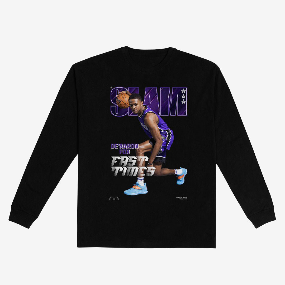 SLAM Cover De'Aaron Fox Basketball Long Sleeve Shirt Game Day Basketball Apparel Fan Gift Idea