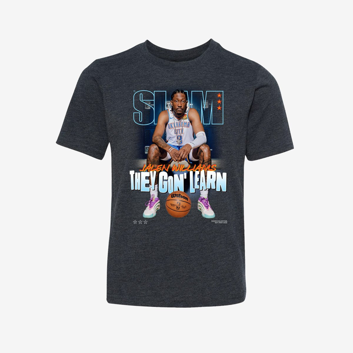 SLAM Cover Jalen Williams Basketball T-Shirt They Gon Learn Shirt 90s NBA Vintage Aesthetic Gift For Fans