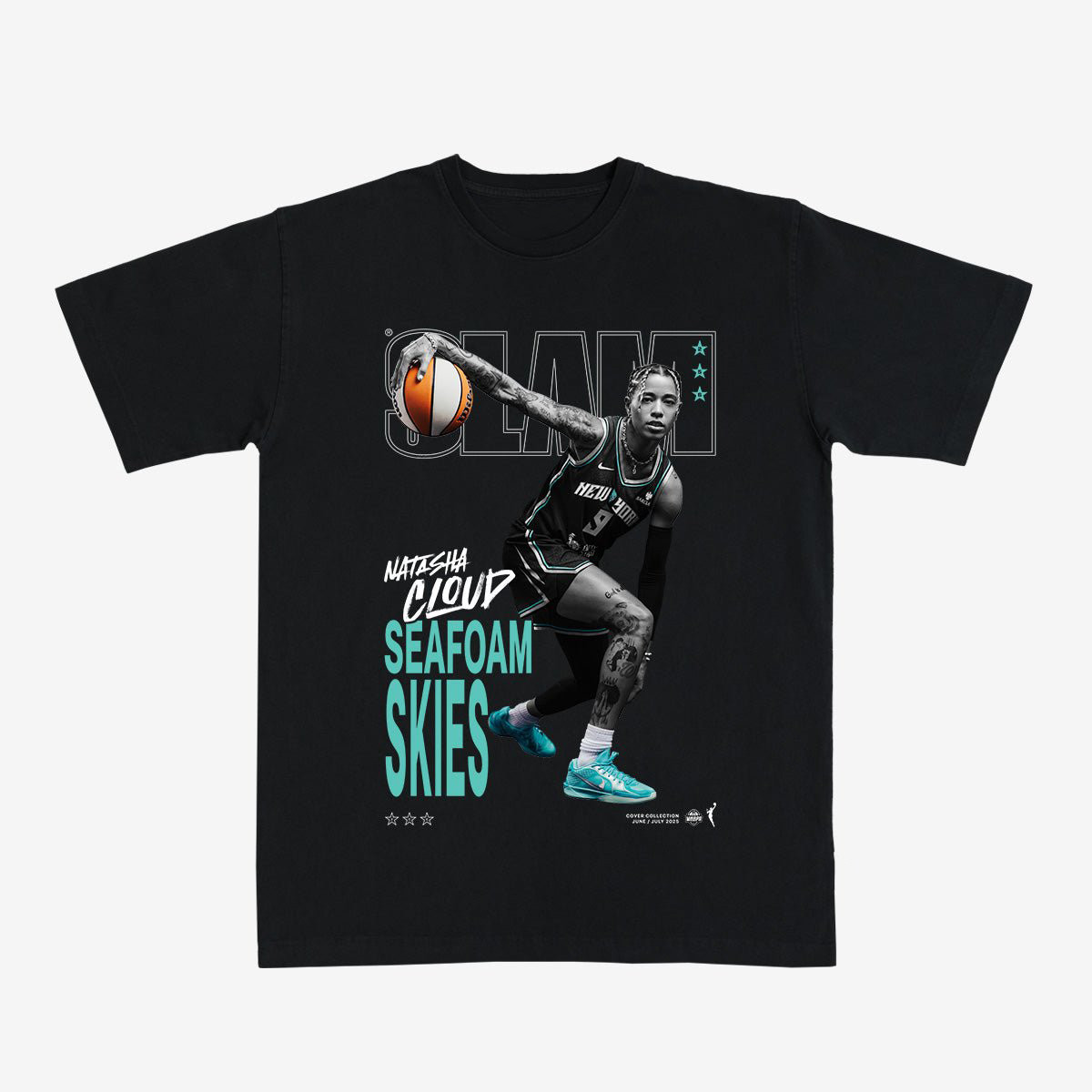 SLAM Cover Natasha Cloud Baksetball T-Shirt New York Liberty Merch Basketball Lover Gift For Him