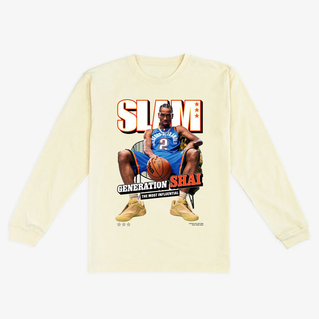 SLAM Cover Shai Gilgeous Alexander Long Sleeve Shirt Game Day Clothing Basketball Gear