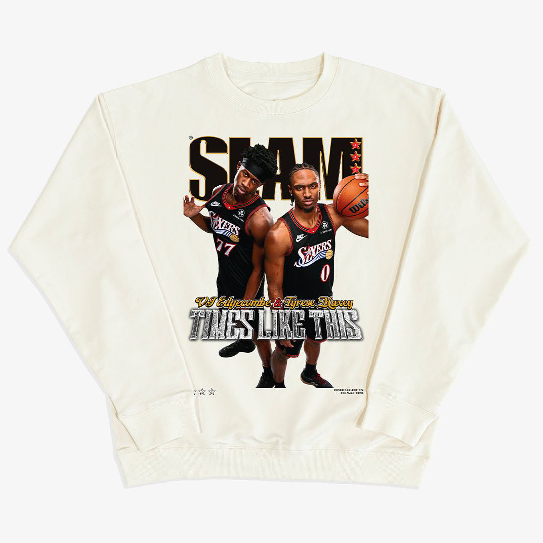 SLAM Cover Tyrese Maxey And VJ Edgecombe Basketball Sweatshirt Game Day Clothing Line Basketball Lovers Gift