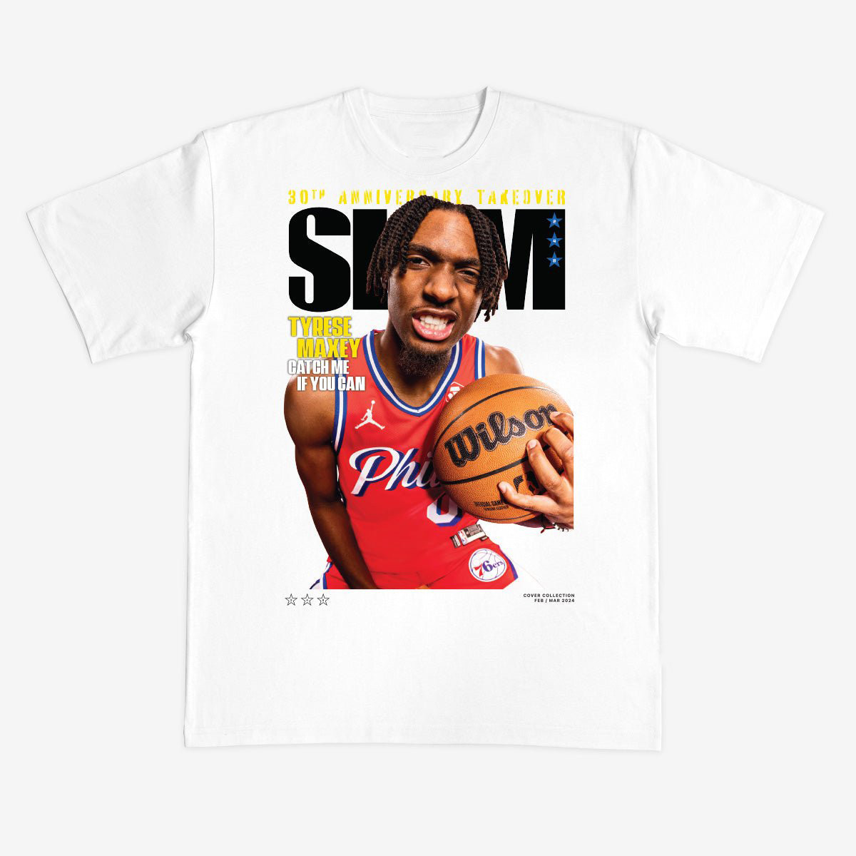 SLAM Cover Tyrese Maxey T-Shirt Philadelphia 76ers Merch Basketball Lover Present