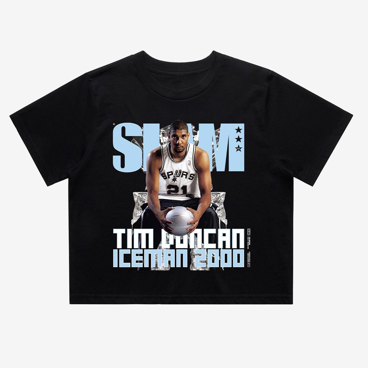 SLAM Hardwood Classics Cover Tim Duncan Crop Top 90s NBA Vintage Aesthetic Merch Best Fan Gift