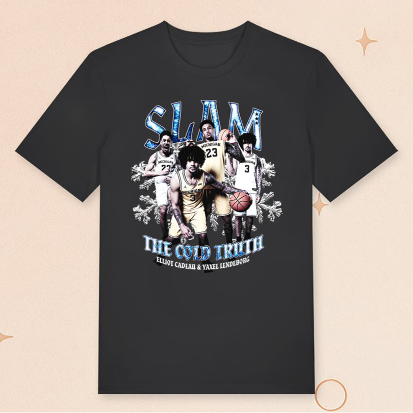SLAM The Cold Truth T-Shirt Elliot Cadeau And Yaxel Lendeborg Shirt Michigan Basketball Merch