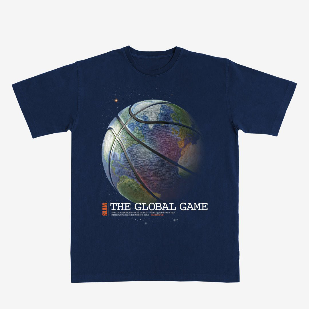 Slam The Global Game Earth T-Shirt Basketball Clothing Line Game Day Gift For Friends