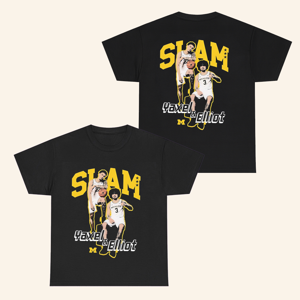 SLAM Yaxel And Elliot T-Shirt Michigan Basketball Merch Gifts For Fans