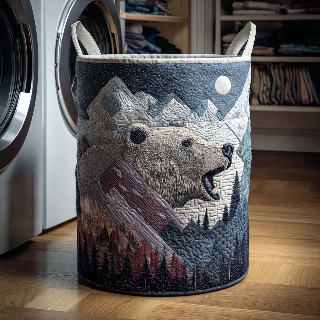 Slate Roar Quilted Laundry Basket Creative Gift For Family