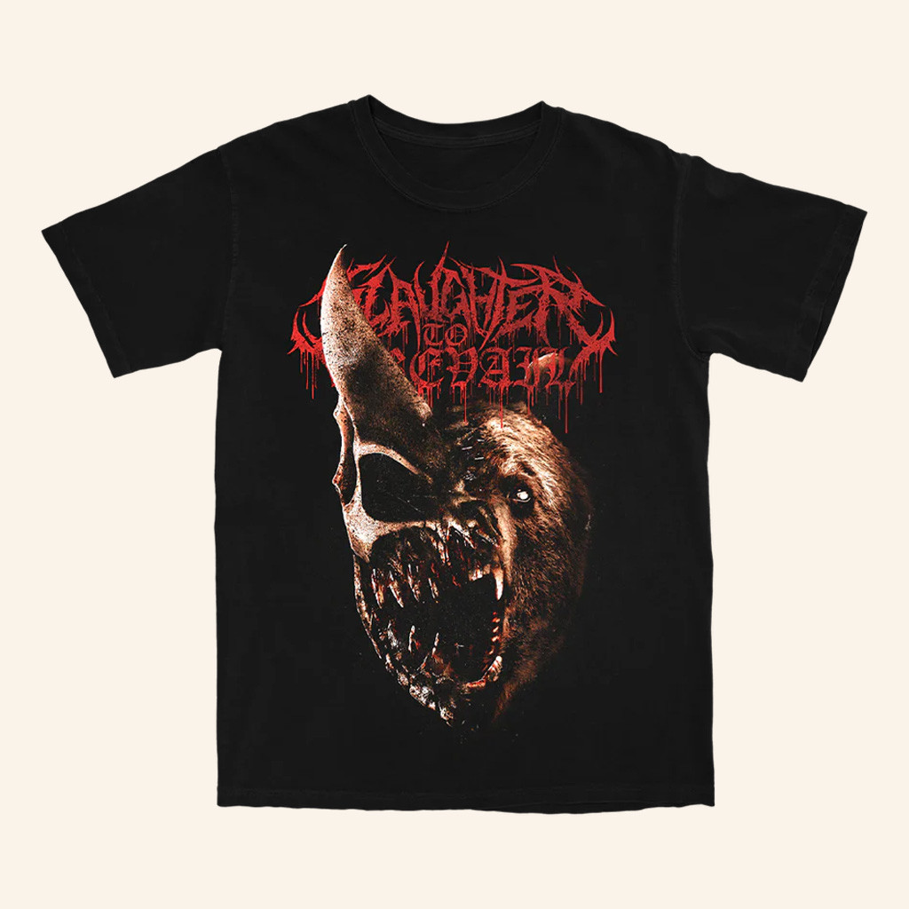 Slaughter To Prevail Merch Grizzly Skull T-Shirt Slaughter To Prevail Shirt Gifts For Dad