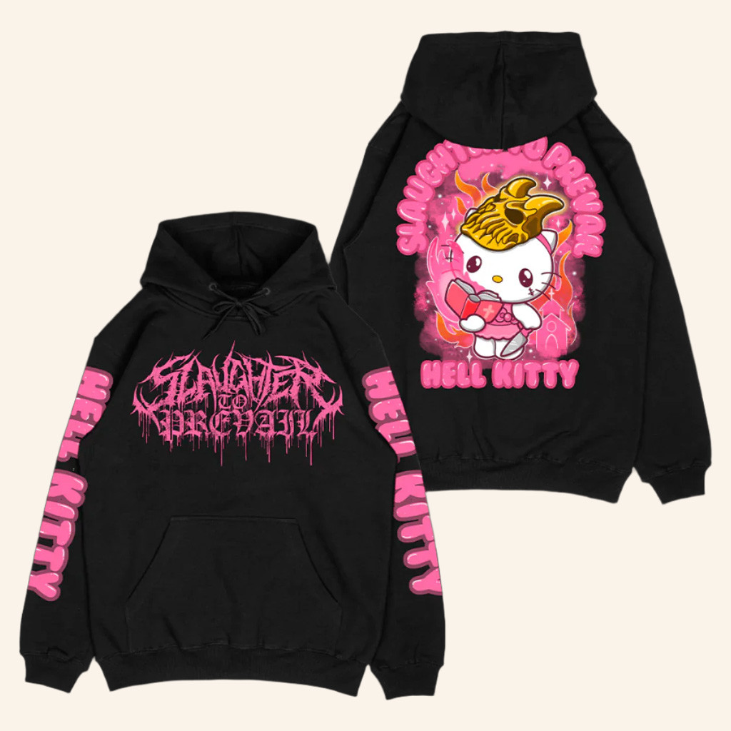 Slaughter To Prevail Merch Slaughter To Prevail Hell Kitty Hoodie Gifts For Friends