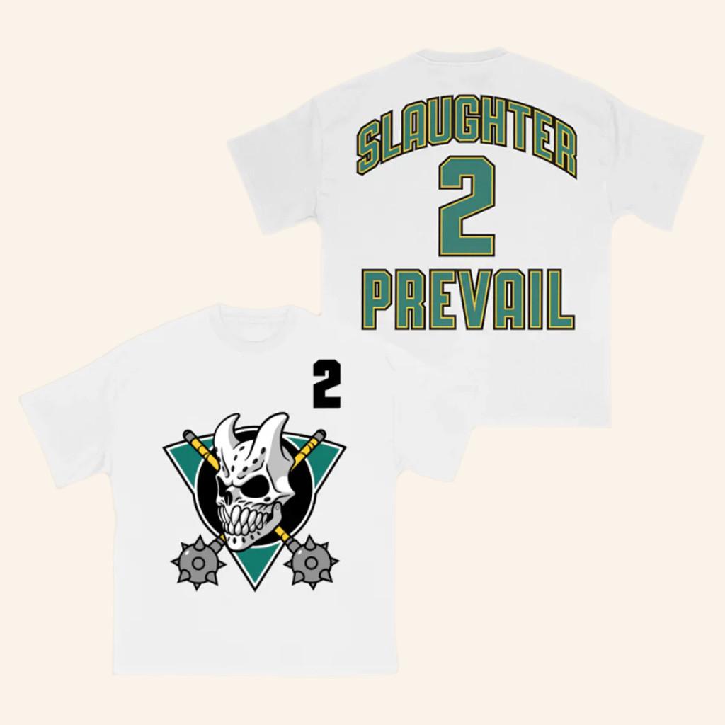 Slaughter To Prevail Merch Slaughter To Prevail Hockey White T-Shirt Gifts For Friends