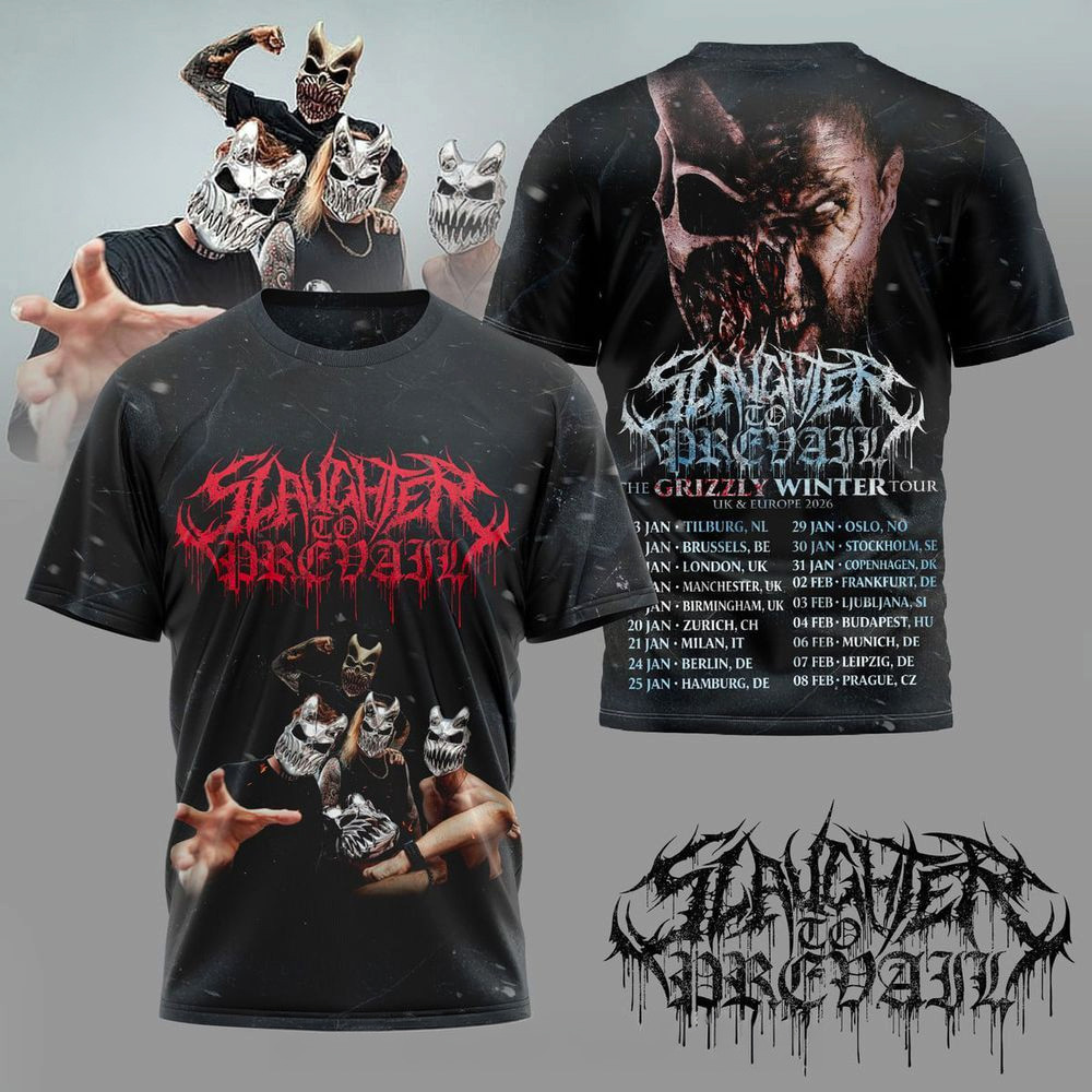 Slaughter To Prevail The Grizzly Winter Tour 2026 T-Shirt Slaughter To Prevail Merch For Fans