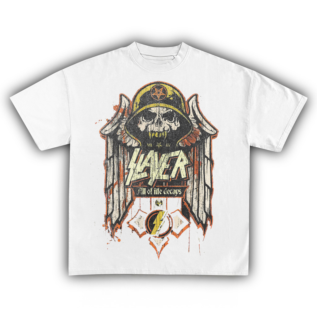 Slayer All Of Life Decays Vintage T-Shirt Slayer Merch Presents For Band Fans Slayer All Of Life Decays Vintage T-Shirt Slayer Merch Presents For Band Fans