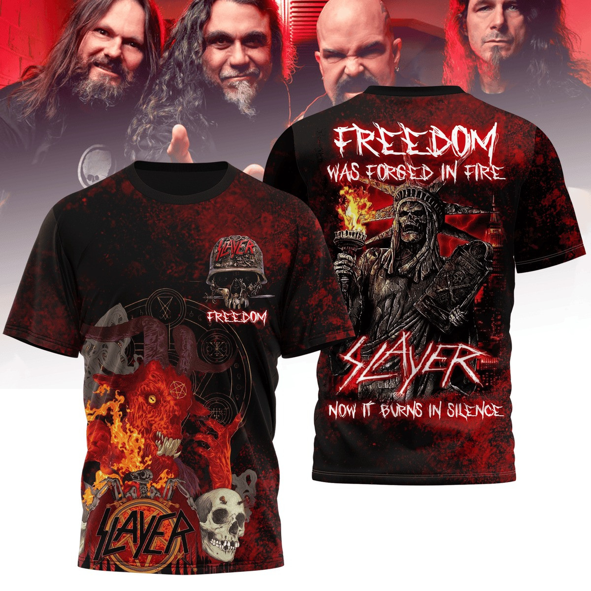 Slayer Freedom Was Forged In Fire T-Shirt Presents For Music Fans