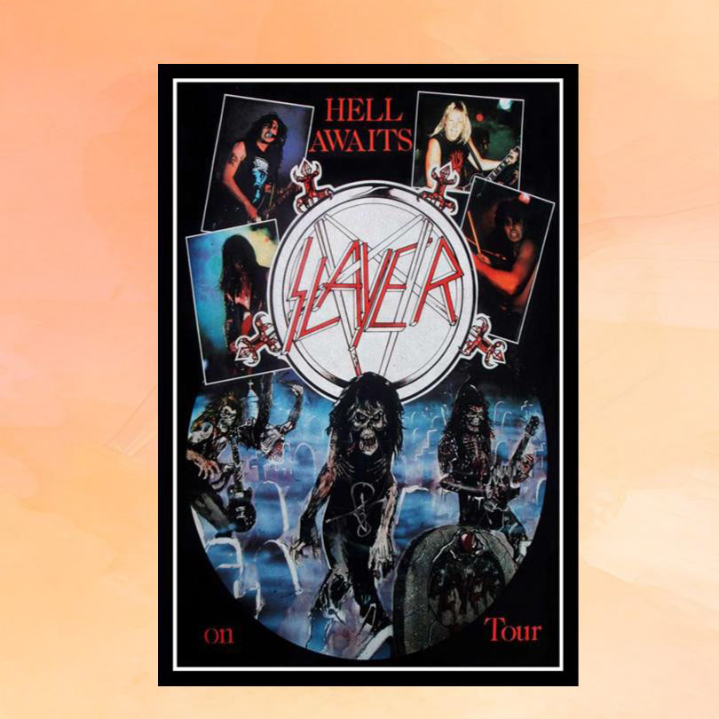 Slayer Hell Awaits On Tour 2025 Poster Slayer Merch Wall Decor For Living Room Gifts For Fans