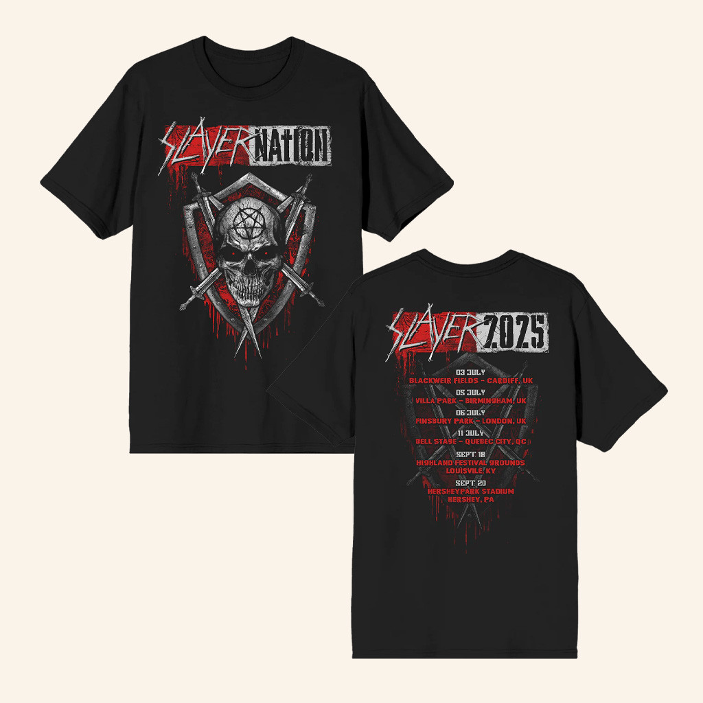 Slayer Merch Drip Slayer Nation Summer 2025 Itin T-Shirt Christmas Gift Ideas For Him Slayer Merch Drip Slayer Nation Summer 2025 Itin T-Shirt Christmas Gift Ideas For Him