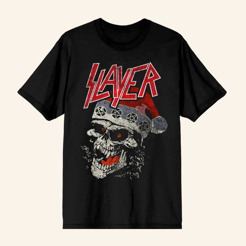 Slayer Merch Laughing Skull Holiday T-Shirt Christmas Gift Ideas For Dad