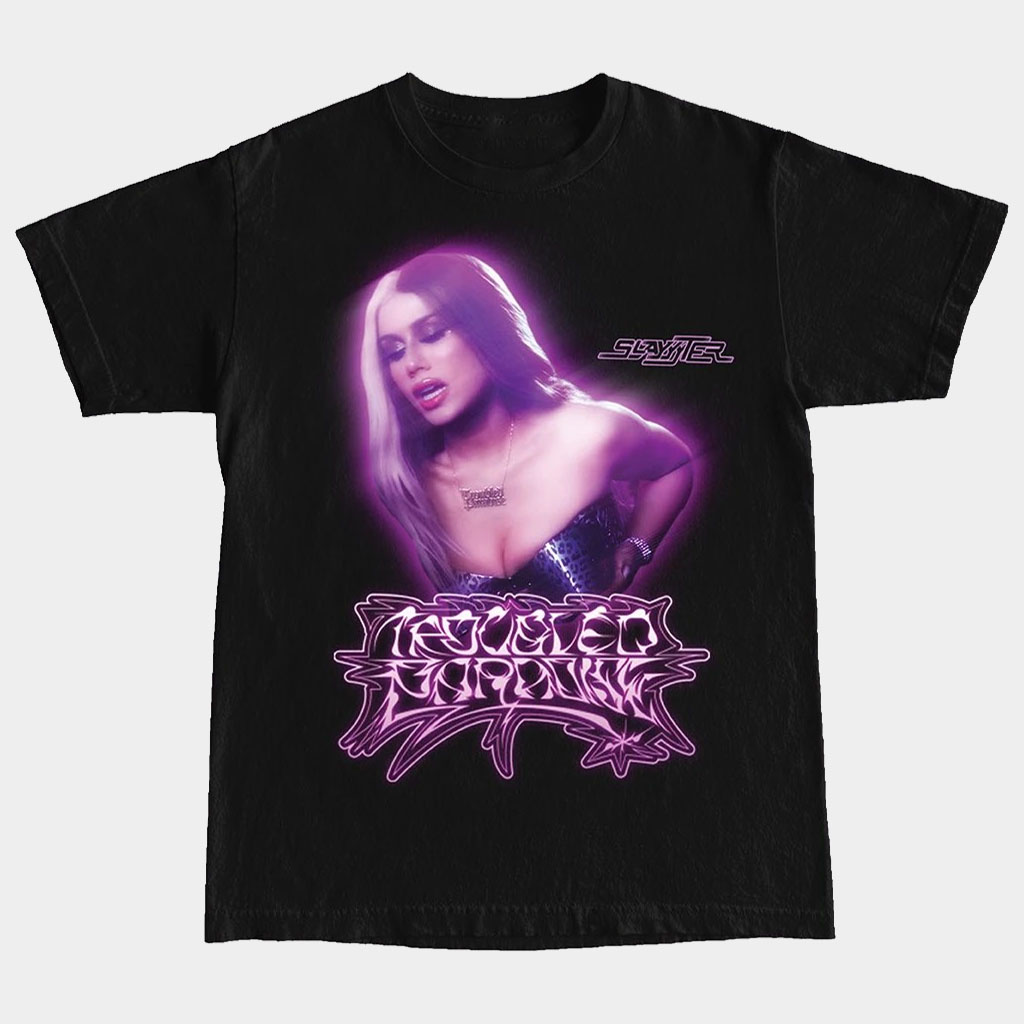 Slayyyter Merch 2026 Troubled Paradise Shirt Black Gift Ideas For Music Lovers