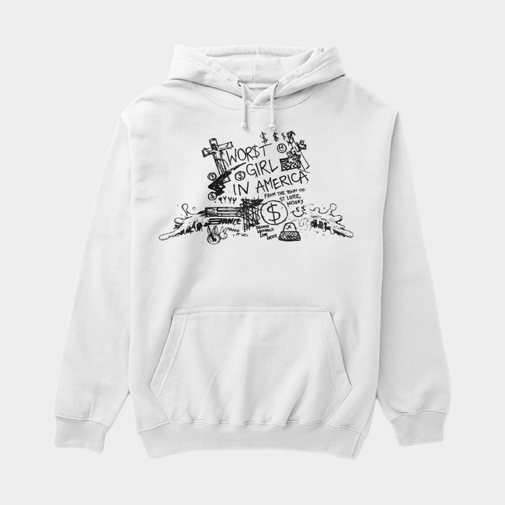 Slayyyter Merch 2026 Worst Girl In America Hoodie Gifts For Music Lovers