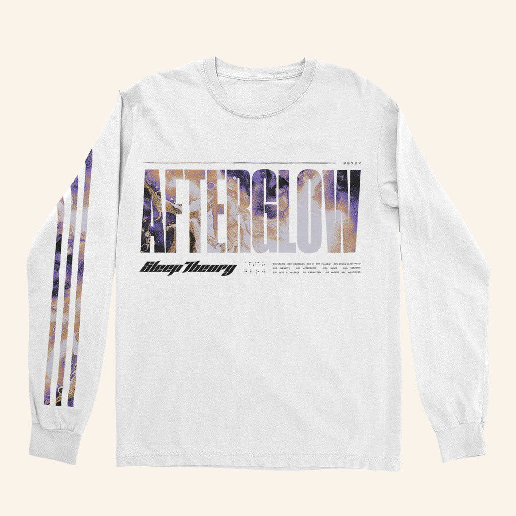 Sleep Theory Merch Afterglow Track List Long Sleeve Shirt White Gifts For Friends Sleep Theory Merch Afterglow Track List Long Sleeve Shirt White Gifts For Friends