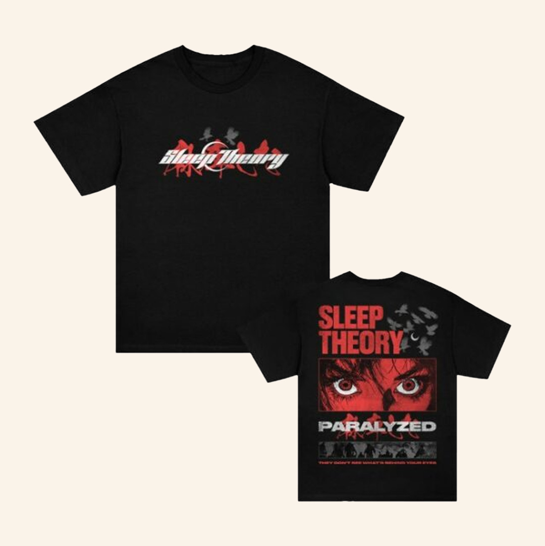 Sleep Theory Merch Paralyzed Anime Shirt Black Gifts For Rock Fan