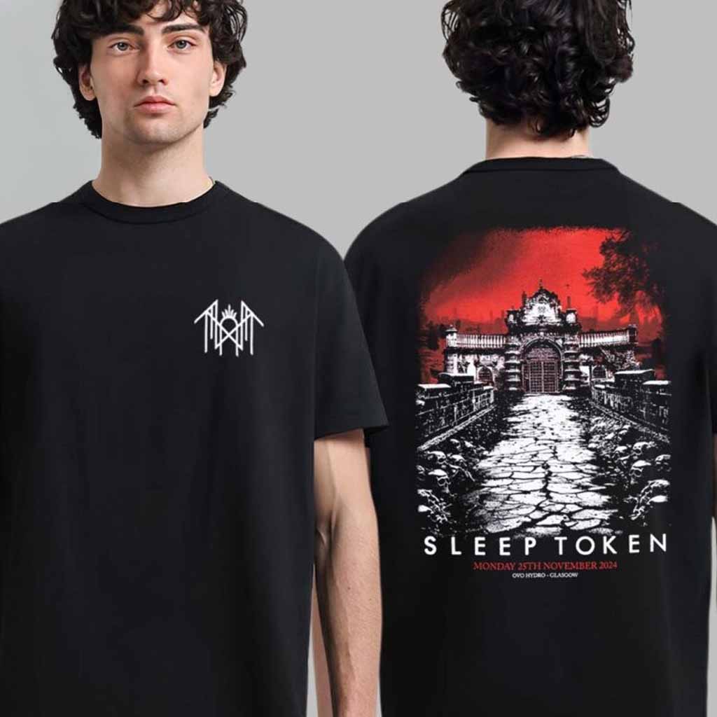 Sleep Token 2024 United Kingdom Tour Exclusive Merch Tee For Glasgow At OVO Hydro On 25 November 2024 T-Shirt Sleep Token Merch Fans Gift