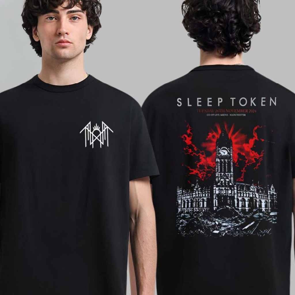 Sleep Token 2024 United Kingdom Tour Merch Tee For Manchester At Co Op Live Arena On 26 November 2024 T-Shirt Sleep Token Merch For Fans